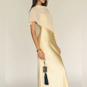 slim fit dress slacks Mustard Velvet Dress – Paulita Errázuriz main image 0